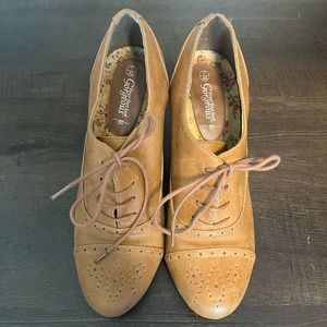 New Look Brown Oxford Heels Size 9